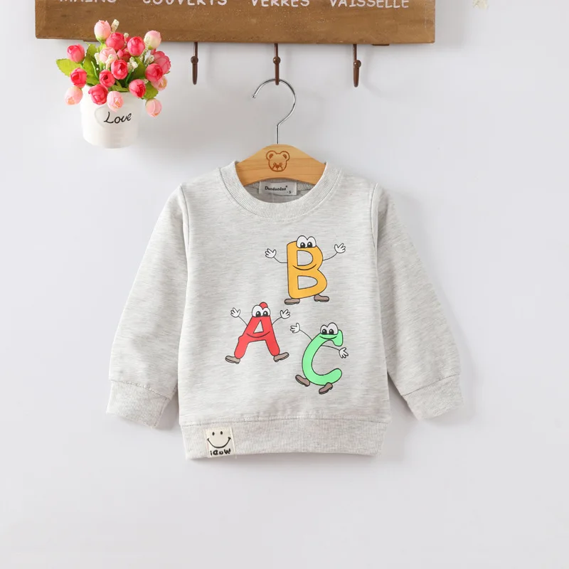 Baby Toddler Kids Boys Girls Spring Autumn T-shirts Audel Cotton Long Sleeve Winter Bottoming TShirt 65-95cm Kids G003