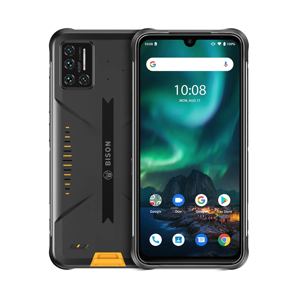 latest umidigi UMIDIGI BISON Rugged 6GB 128GB 6.3" Waterproof 5000mAh Fingerprint ID Android 10.0 Helio P60 Octa Core OTG NFC 4G Mobile Phone best phone of poco