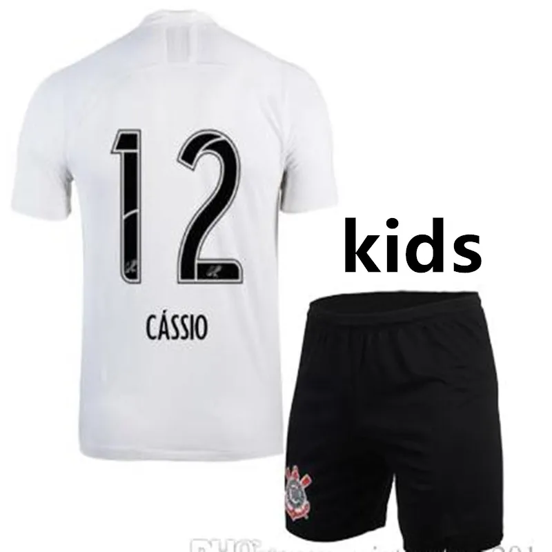 Corinthian Ronaldo Inspired Домашний Детский комплект, футбольные майки JONATHAS JADSON 19 20 CASSIO Camisas, Детский комплект, футбольная рубашка - Цвет: kids