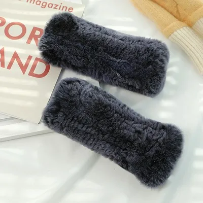 dark blue Glaforny Женская Корейская версия новых меховых перчаток из меха кролика Рекс, теплые меховые перчатки, осенние и зимние женские голые рукавицы - Color: dark blue