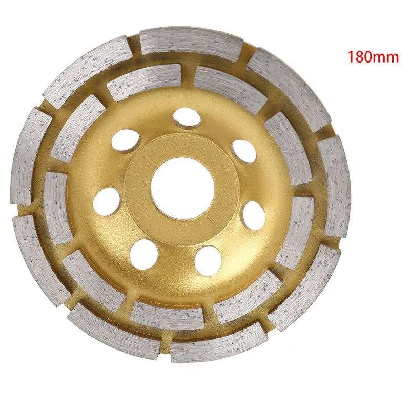 1 шт. 100 мм/115 мм/125 мм/150 мм/180 мм Алмазный шлифовальный круг шлифовка в форме чаши чашка бетон гранит камень шлифовальный инструмент - Цвет: 180mm