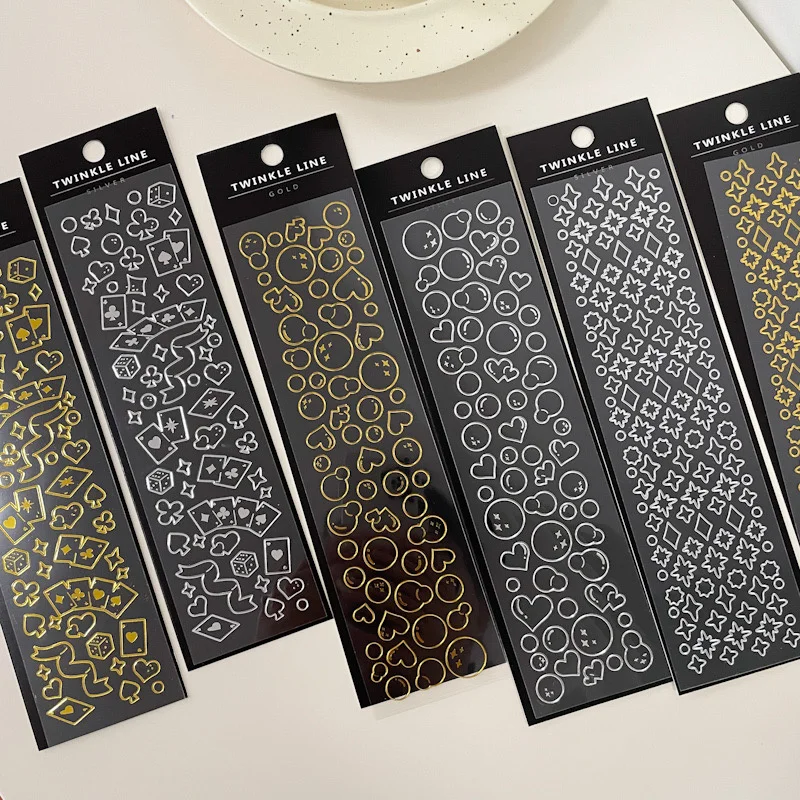 1Pc Playing Card Stars Moon Fantasy Series Decorative PVC Laser Stickers Scrapbooking Stick DIY Stationery Korea Hot Sticker