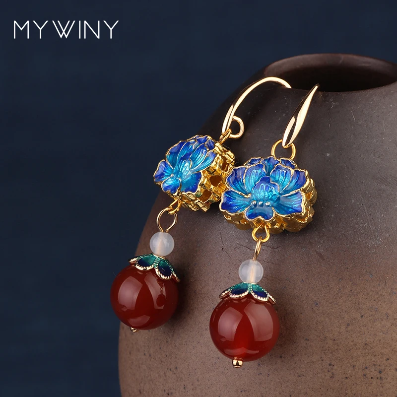 Женские винтажные серьги MYWINY ювелирные изделия из меди с цветами гвоздиками