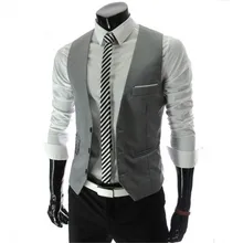 Men'S Wear Autumn Clothing New Style Korean-style Sportsman Slim Fit V-neck Waistcoat 4 Colors Cotton Blend Waistcoat