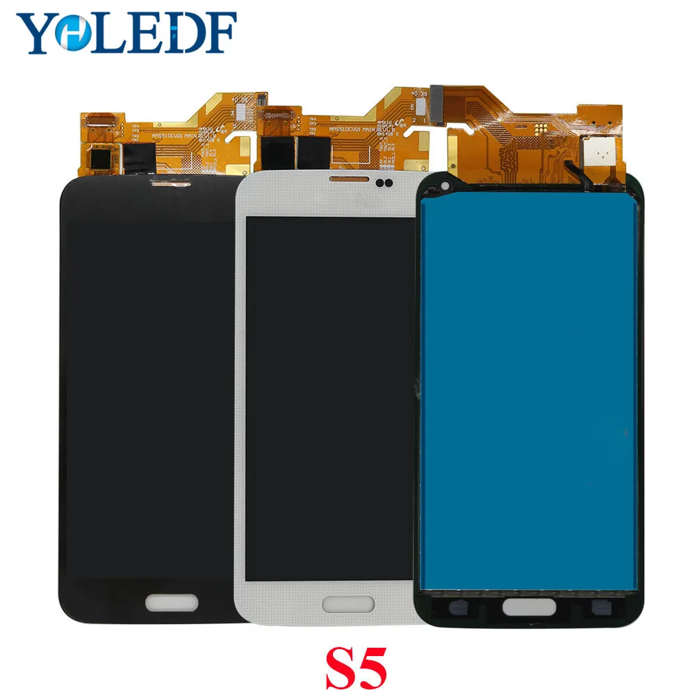 Heinuo ЖК-экран для Samsung S5 I9600 SM-G900 G900A G900F G900P G900T ЖК-дисплей Панель Tela дигитайзер