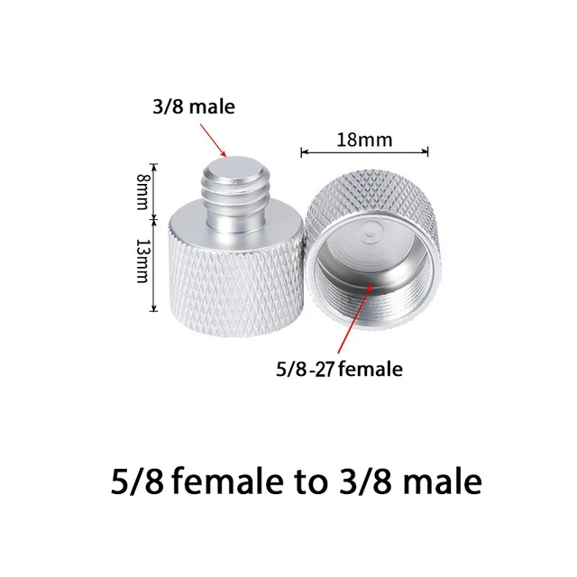 Cuivre pur 1/4 Femelle à 3/8 Mâle Trépied Filetage 1/4 Mâle à 3/8 Femelle  Réducteur Adaptateur Vis de Montage Pour Photofraph Lumière