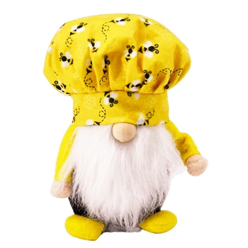 

Bumble Bee Chef Gnome Scandinavian Tomte Nisse Honey Bee Elf Home Farmhouse Kitchen Decor Bee Shelf Tiered Tray Decorations