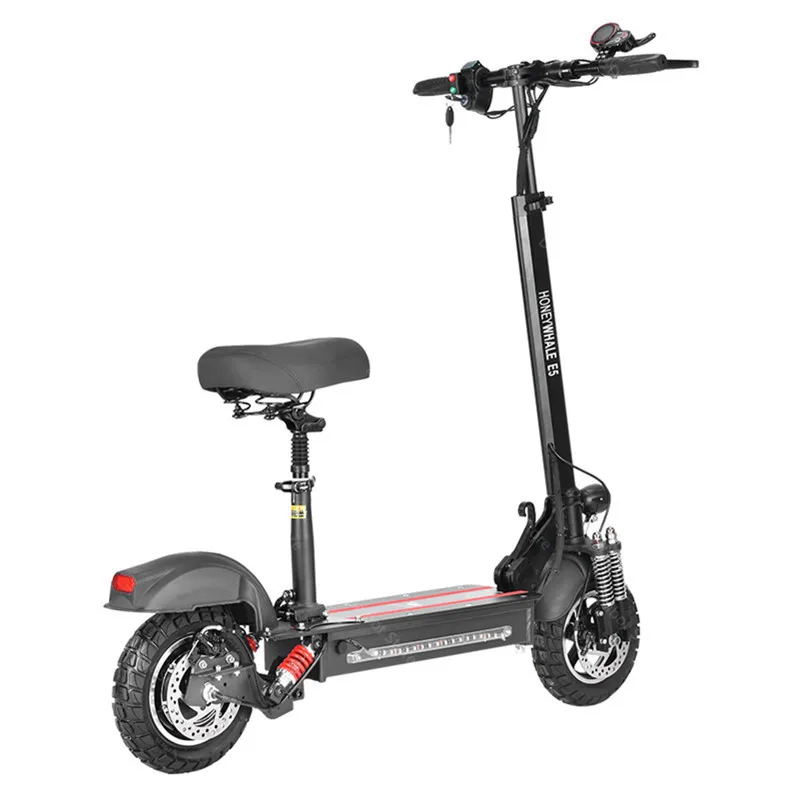 Foldable E Scooter 2 Wheels Electric Scooters With Front BagPhone Holder 10'' 500W 10Ah EU Stock Electric Scooter Adults (12)
