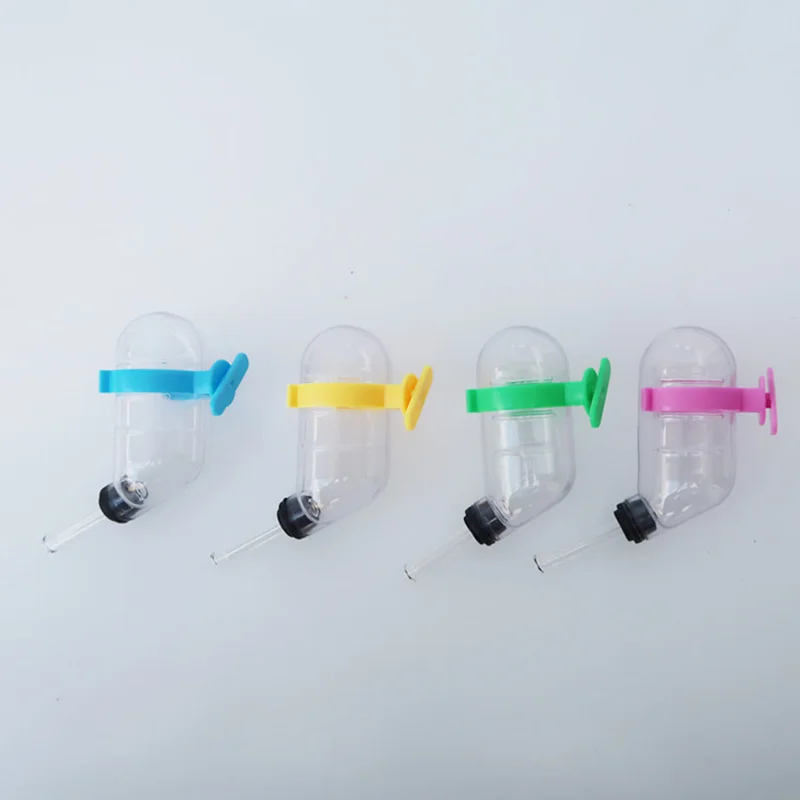 60ml Plastic Hamster Drinker Water Bottle Dispenser Feeder Hanging Pet Dog Guinea Pig Squirrel Drinking Head Pipe Fountain A | Дом и сад
