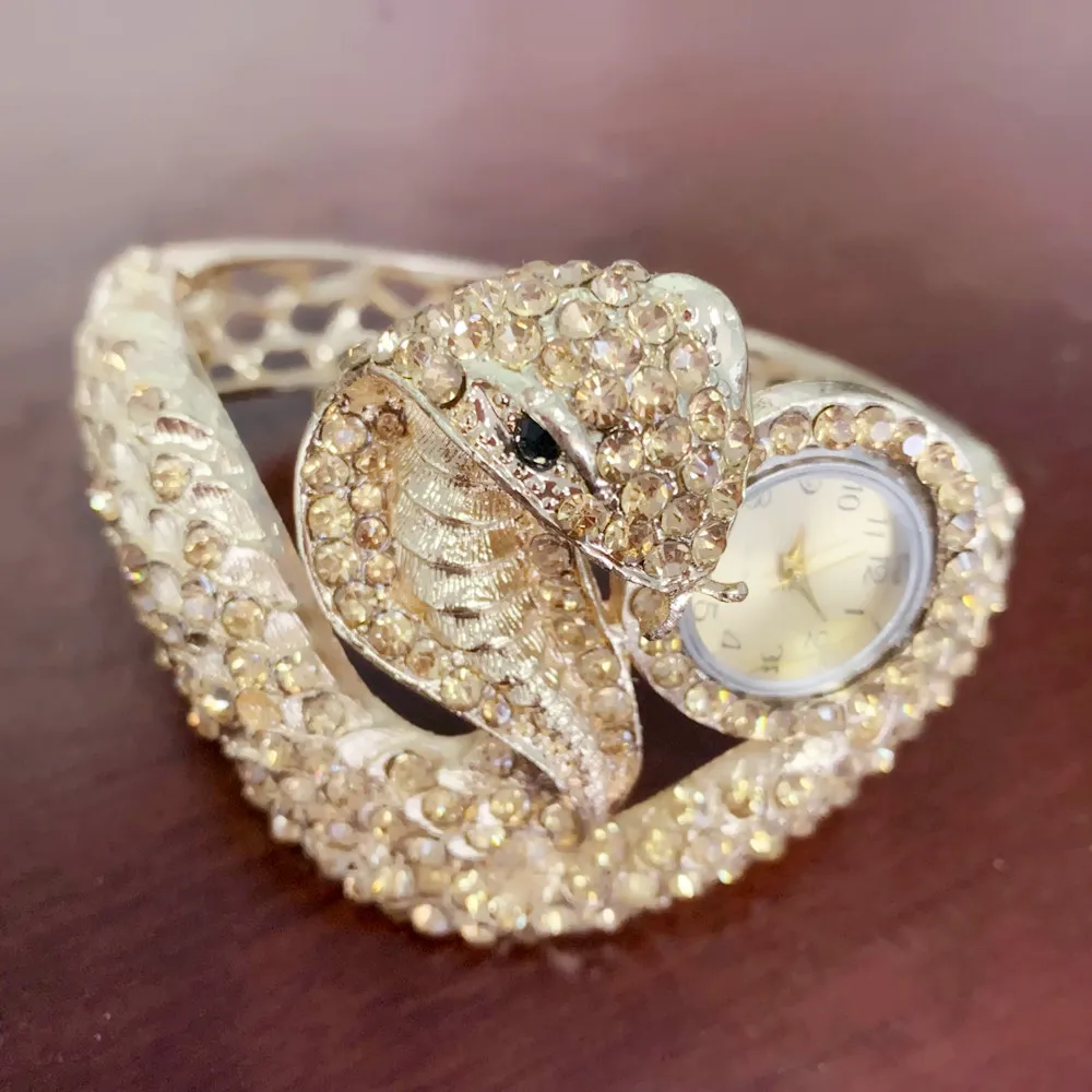 Часы-змея женские часы Роскошный Золотой браслет женские часы модные женские часы Bayan Saat часы reloj mujer montre femme