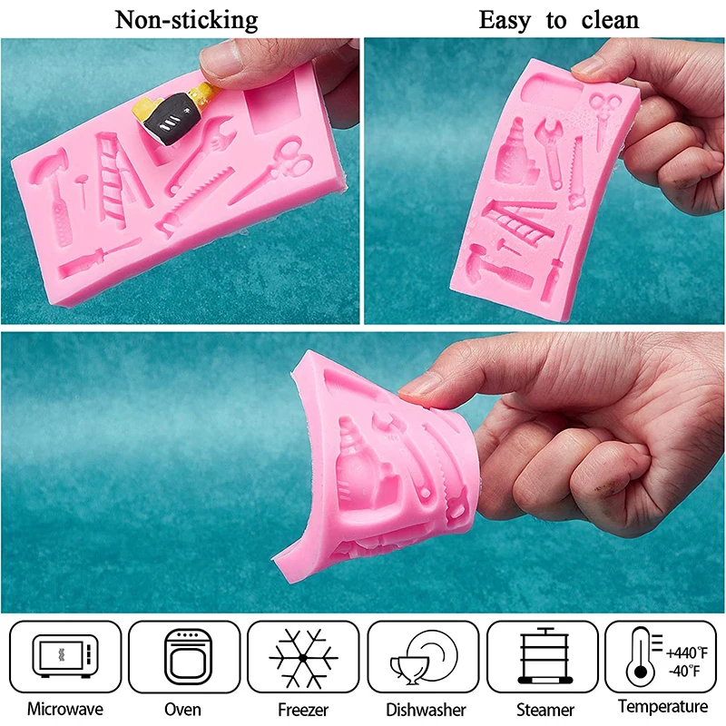 Description Picture 4 of itemHand Tools Silicone Mold 3D Sugar Chocolate Fondant Molds Cupcake Fondant Cookie Decorating Mold Desserts Cupcake Cake Topper