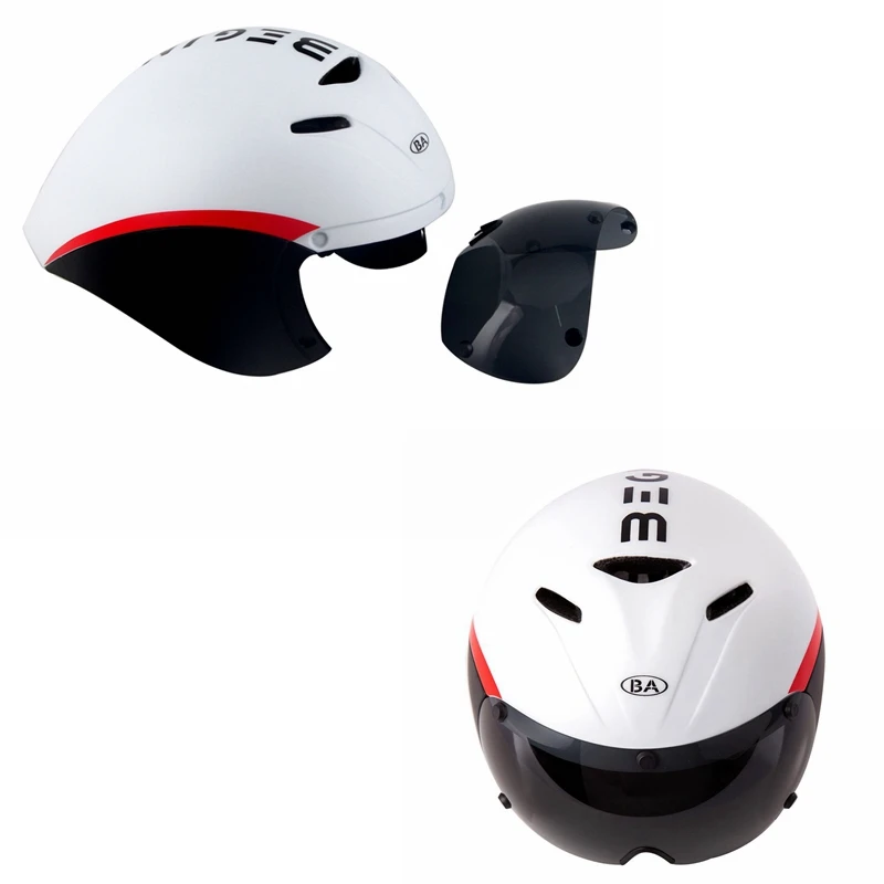 Aero TT шлемы с очками Велоспорт Сверхлегкий шлем для мужчин солнцезащитные очки гоночный велосипедный шлем шоссейный MTB интегральный велосипед для триатлона шлем