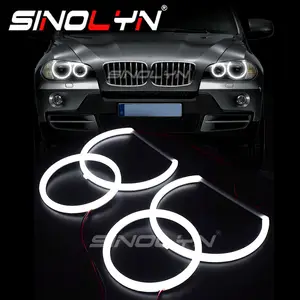 Sinolyn Angel Eyes LED For BMW X5 E70/E53 Xenon Headlight Light