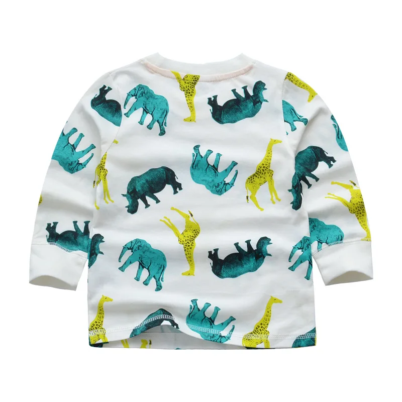 SAILEROAD/1-6Year слон животных, для маленьких мальчиков и девочек топы с длинными рукавами футболки 2018 осенние рубашки с длинными рукавами для