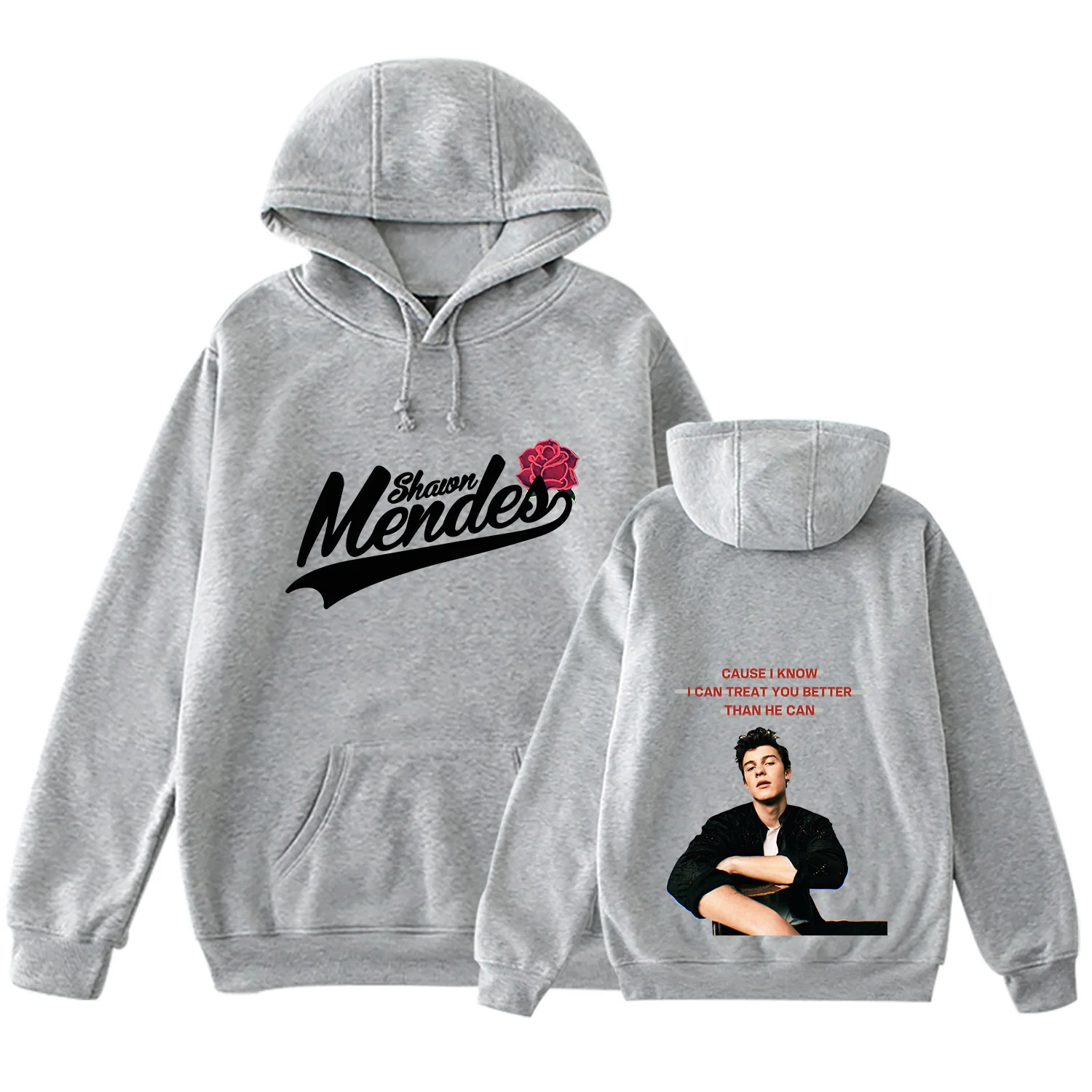 Shawn Mendes концерты тема толстовки, свитшоты, куртки повседневные более размера d толстовки с капюшоном размера плюс плакат 4XL концертный тур товар - Цвет: GreyE