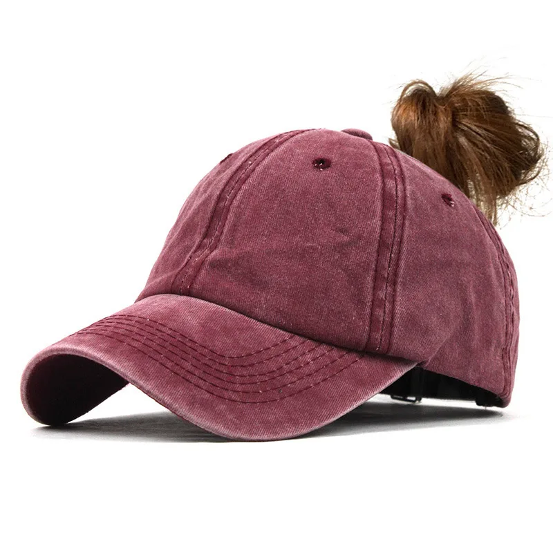 

2019Ponytail Baseball Cap Women Vacation Snapback Cotton comfort Summer Hats Casual Sport Caps Dropshipping Adjustable wholesale