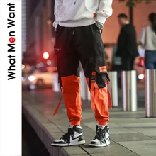 IVRESSE Лоскутные Повседневные Брюки-Карго спортивные брюки мужские рабочие длинные спортивные мужские свободные брюки с карманами модные брюки в стиле хип-хоп