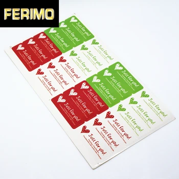 

Multi Colored 1800Pcs/ Lot 5.5*1.8cm Love Heart Pattern Self-adhesive Paper Stickers For Dessert Snack Baked Goods Party Labels