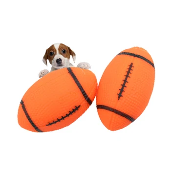 

1 Piece Professional Rubber Pet Dog Toy Funny Kids Pet Dog Oval Ball Toy Squeaky Ball Dog Pet Interactive Training Accessories