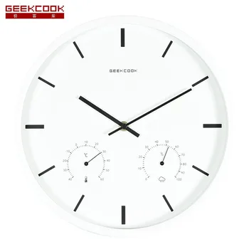 

Simple Hanging Clock Metal Scale Style Nordic Temperature and Humidity Multi-Function Hanging Clock Creative Pro: Simple Meter