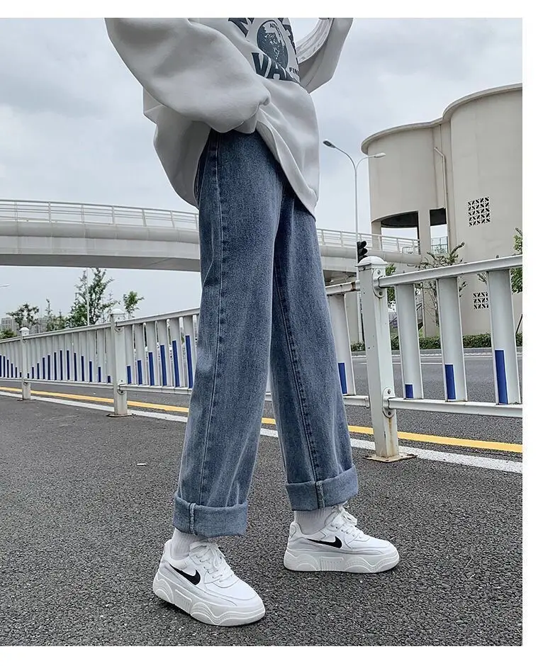 Jeans Wide High Waist Korean  Korean Fashion Jeans Clothes - Women Jeans  High Waist - Aliexpress