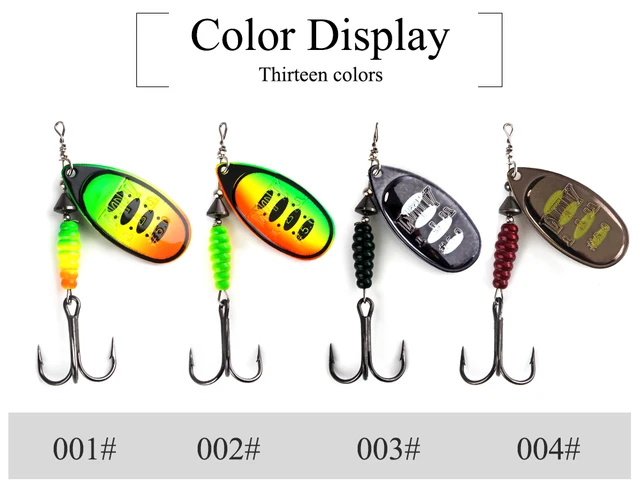 24PCS/Lot Size1-Size4 Fishing Hook Mepps Spinner Fishing Lures Wobblers  Treble Hooks Bulk Fishing Tackle Pesca - AliExpress