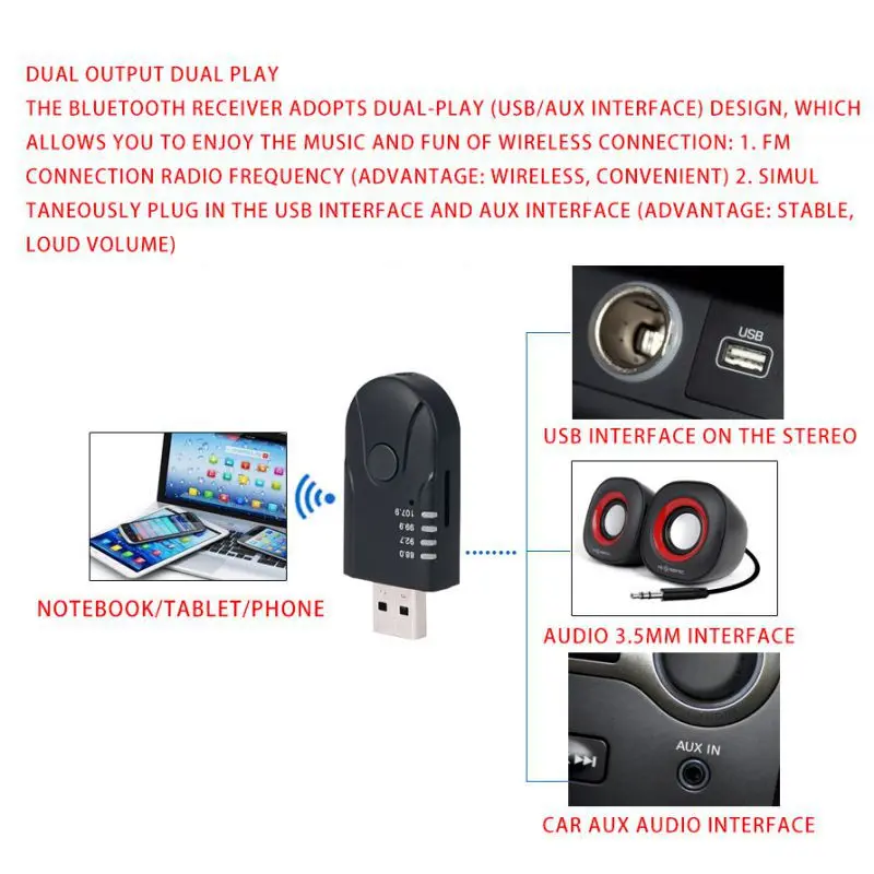 ONEWELL Автомобильный USB fm-передатчик питание Bluetooth автомобильный аудио плеер Музыкальный адаптер беспроводной приемник громкой связи в автомобиле fm-модулятор