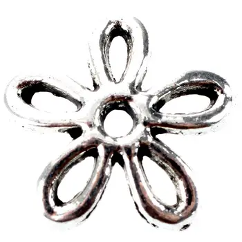

100 pcs Flower Spacers Beads 11x11mm (Ancient silver)
