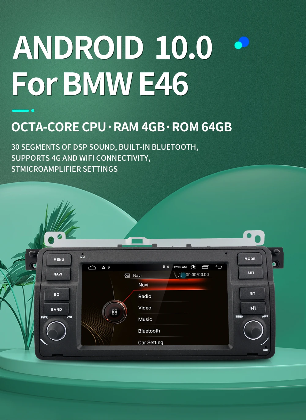 kapud android 10.0 AutoRadio Car Player Stereo For BMW 3
