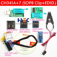 24 25 USB программист ch341a wit sop8 зажим испытания кабель EDID soic8 sop16 1,8 V адаптер переменного тока mx25l6405 w25q64 флэш-память, BIOS ПРОГРАММАТОРЫ eeeprom