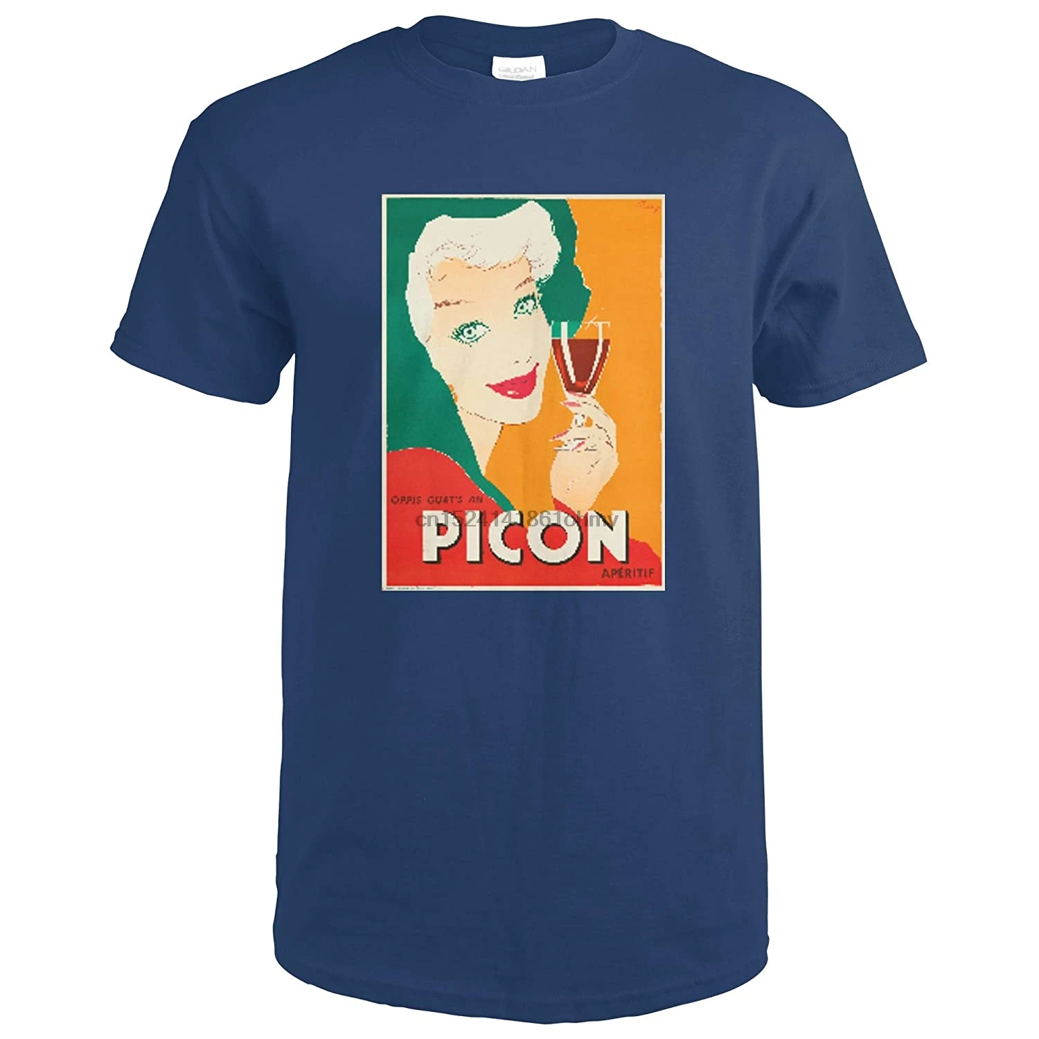 Picon постер в винтажном стиле (художник Кэмпбелл) Швейцария c. 1959 61958 (темно-синяя