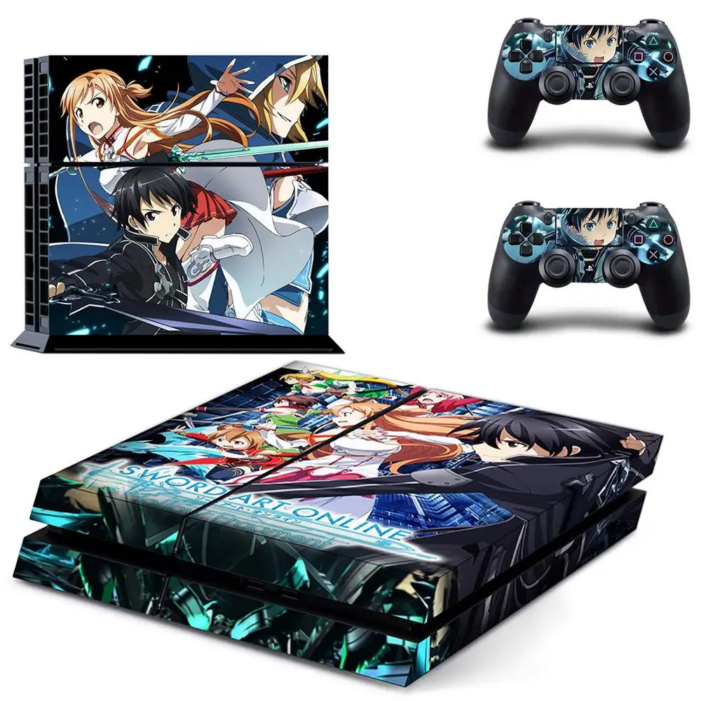 Sword Art Online SAO PS4 стикер s Play station 4 кожа наклейки для playstation 4 PS4 консоль и контроллер Скины Виниловые - Цвет: GYTM1533