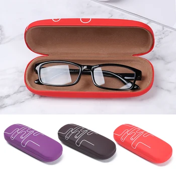 

1PC PU Leather Eye Glasses Case Hard Shell Protector Men Women Kids Reading Eyewear Case Portable Sunglasses Box New Fashion