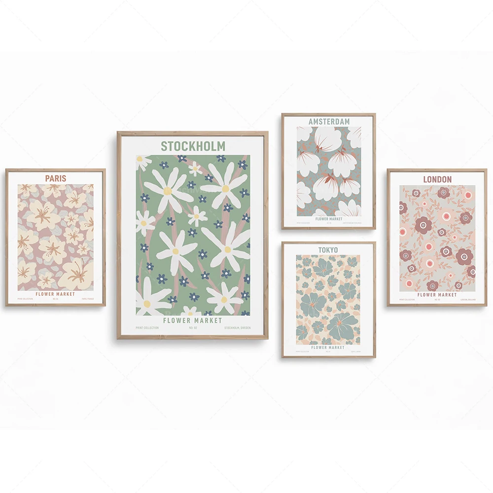 

Ensemble de 5 imprimés flower market | Marché aux fleurs, Téléchargement numérique, Affiche du marché aux fleurs, Affiche imprim