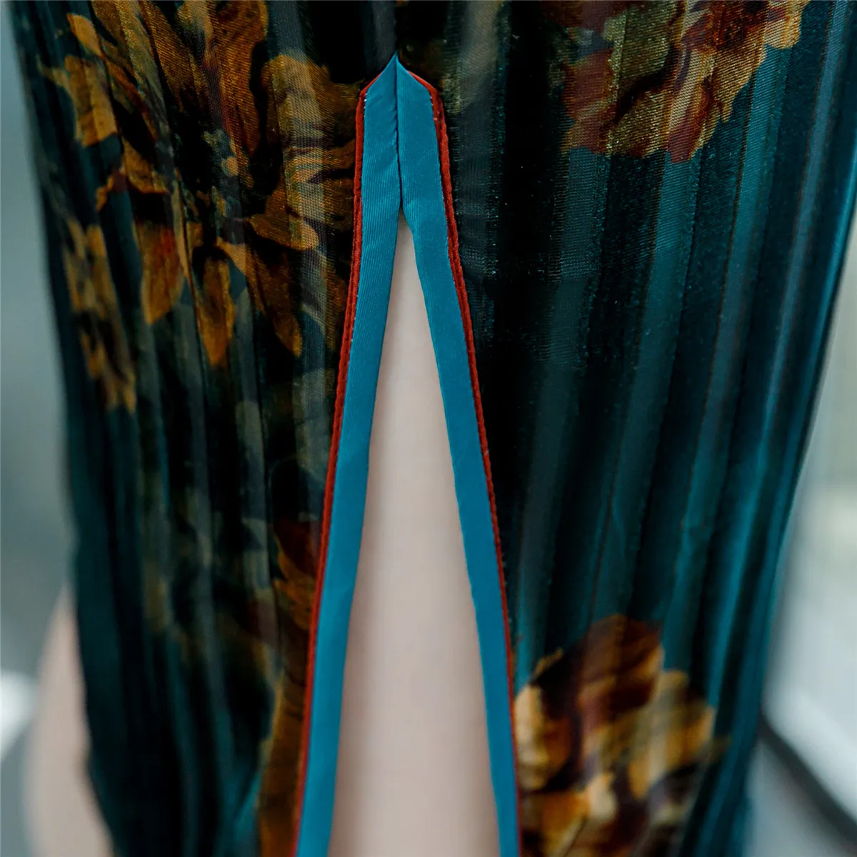 Шанхай история велюр Cheongsam по колено китайское платье Ципао традиционное платье зеленый