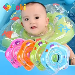 Doki – anneau d'eau gonflable de sécurité pour enfant, jouet pour bébé, anneau de cou réglable pour nouveau né, anneau de bain pour bébé, été 2021 