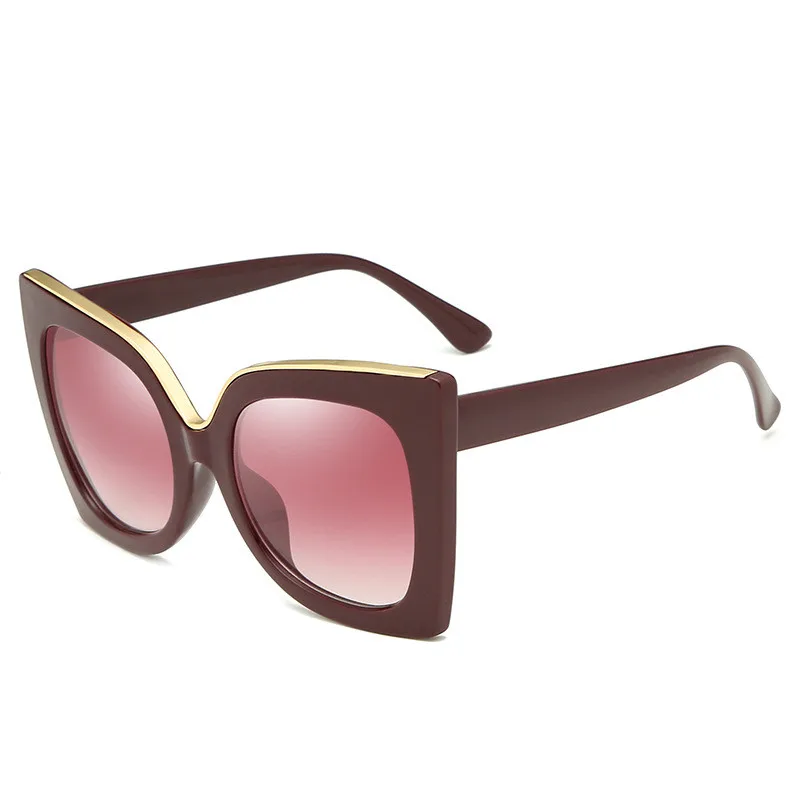 NYWOOH новые негабаритные Солнцезащитные очки женские винтажные брендовые градиентные солнцезащитные очки ретро женские большие оправы UV400