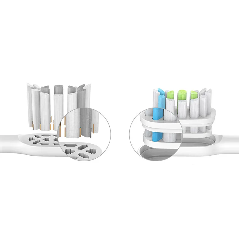 Soocas X3 насадки для зубных щеток для Xiaomi Mijia X3 насадка для зубной щетки оригинальная звуковая электрическая сменная насадка для зубной щетки s 2 шт