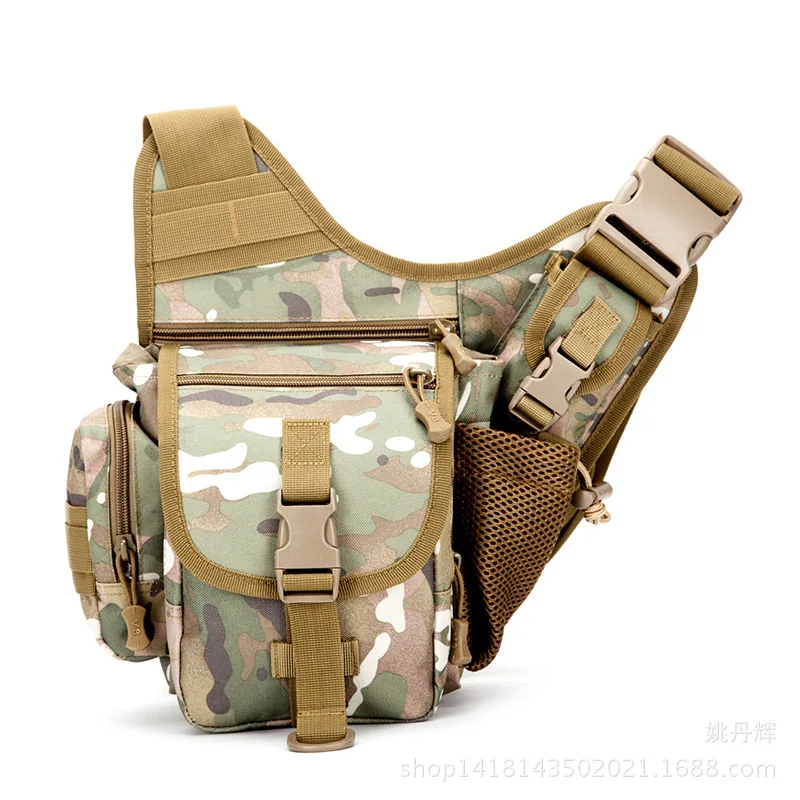 Мужские походные сумки, тактические, на плечо, нагрудная сумка, с системой Molle, военная, через плечо, спортивная сумка, слинг, водонепроницаемый, Sac De Sport XA141WA - Цвет: Camouflage