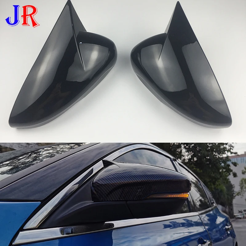 

Handsome Paste Gloss Black Rearview Side Exterior Mirror Cover for Ford Focus 2019 2020 MK4 Carbon Fiber Look Caps Car 3M Style