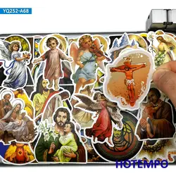 Pegatinas de Arte de Dios Jesús, Virgen María, Peter John, para teléfono, portátil, coche, equipaje, funda de guitarra, monopatín, bicicleta, motocicleta, 68 Uds.