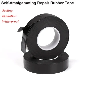 

Rubber Waterproof tape Durable Self-Amalgamating Repair Tape Sealing Insulation Tube Repair Rubber Weld Tape Cable Fixed