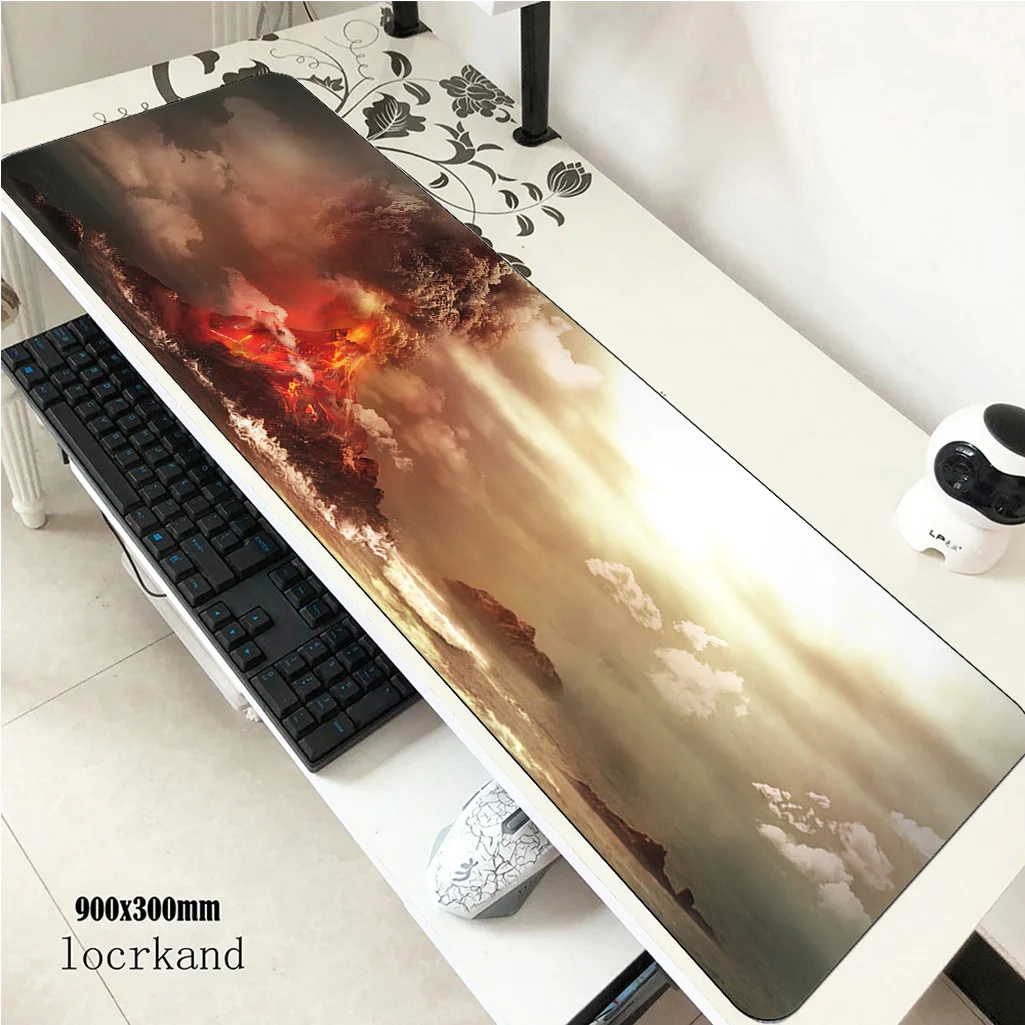 Вулканы коврик для мыши 90x30 см Коврик для мышь Notbook коврик для компьютерной профессиональная игровая клавиатура со встроенной мышью коврики для мыши
