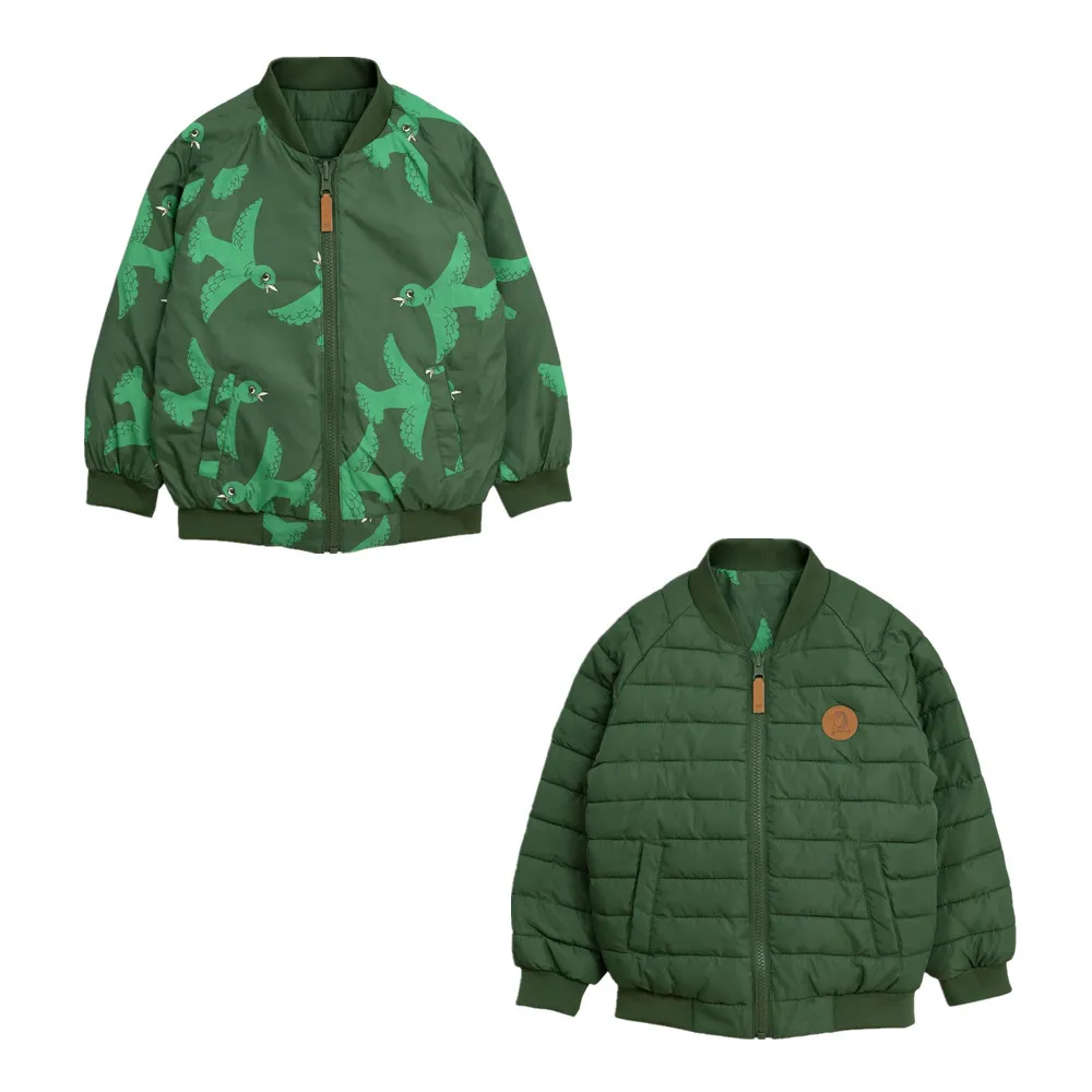 GREEN TWO SIDES Одежда для маленьких девочек зимнее пальто зимняя куртка для девочек детское пальто с пингвином Одежда для мальчиков Одежда для девочек vestidos defacto store - Цвет: GREEN TWO SIDES
