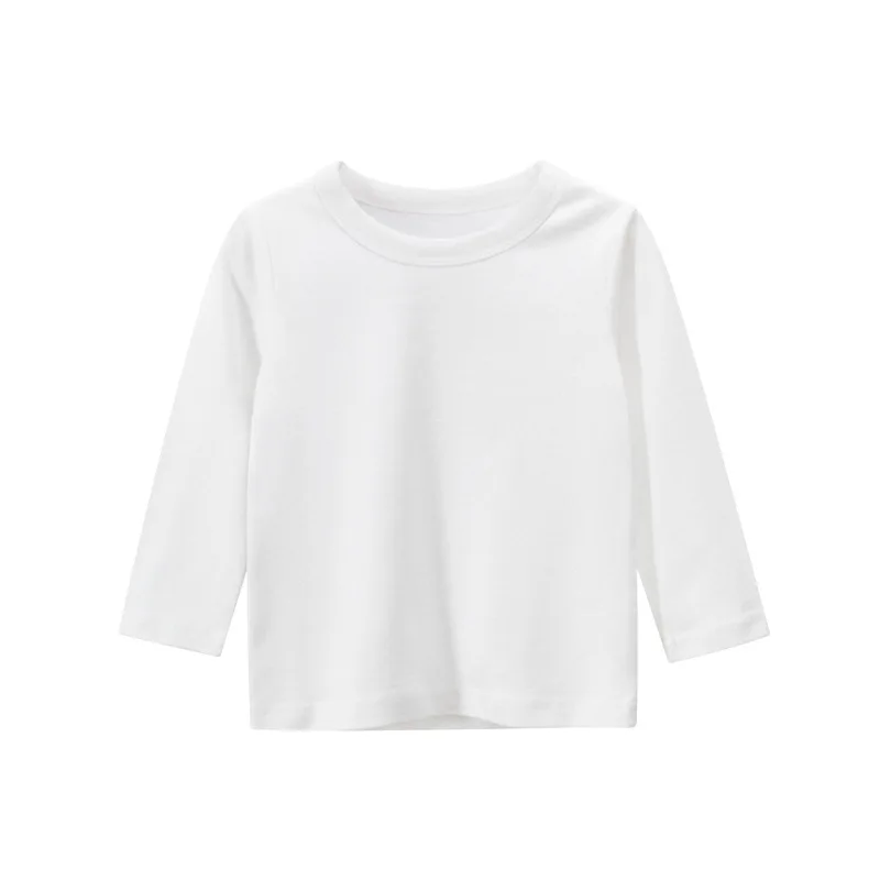 Children's T-shirt Cotton Long Sleeve Solid Colour Base Coat Leisure Wear Boys Girls Tops Kids Clothes cotton t shirt girls tee shirt girls t shirt t shirt kids t shirt
