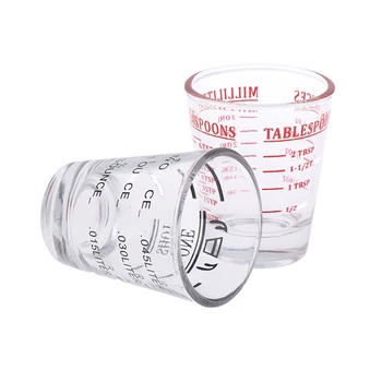 

30ml Glass Measuring Cup Kitchen Drinkware Accessories Breakfast Milk Coffee Cup Professional Modulating Tool
