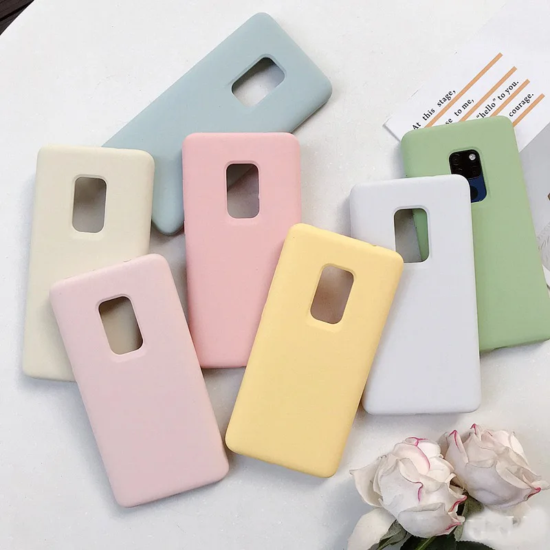 Original Liquid Silicone Case for huawei P20 P30 Mate 20 lite 10 Pro P10 Nova 3 4 on Honor 8X 9 View Soft Candy Cover |