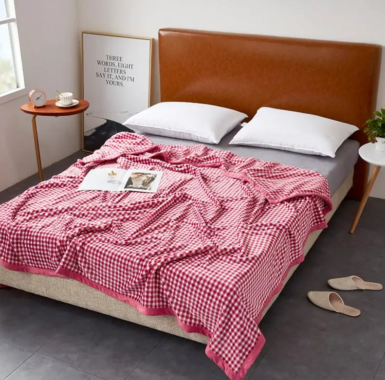 LREA модное одеяло пледы кораллового флиса одеяла плед 3 цвета плед мягкий и современный безопасный кожи на кровати или диване - Цвет: fangge red