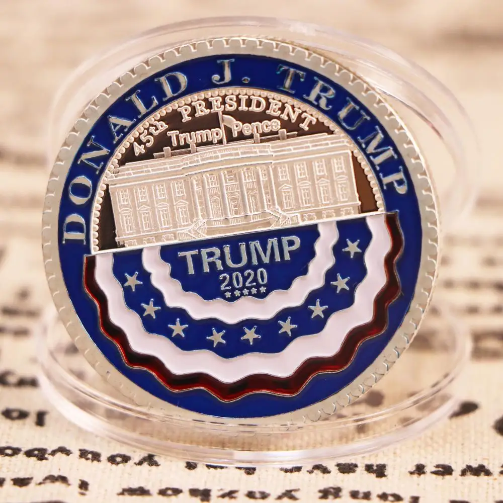 2020 Посеребренная монета Дональда Трампа Америка 45-й президент новинка