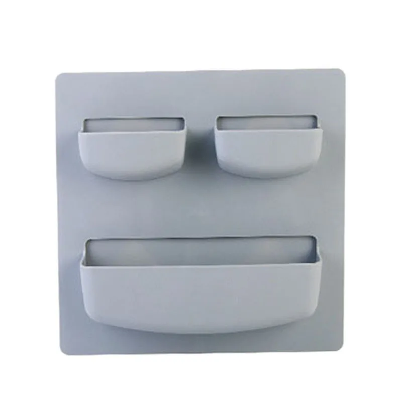 

PP Kitchen Tools Storage Organizers Adhesive Cabinet Door Wall Shelf Kitchen Supply Accessory Kitchen Organizer Gray